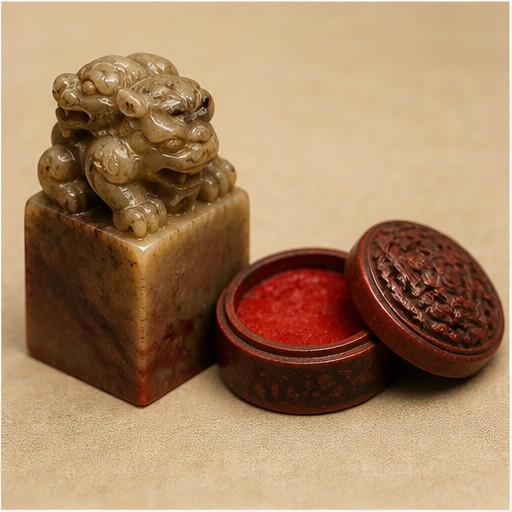 寿山石瑞兽钮印章