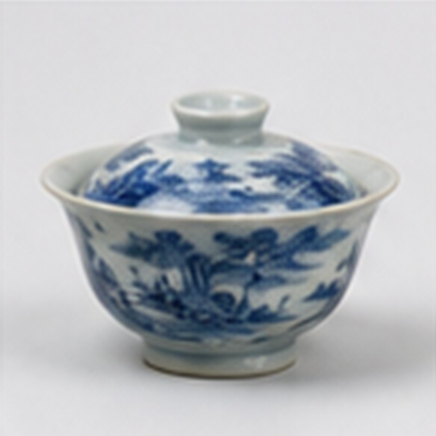 清式粉彩茶盏 · 纹饰清晰